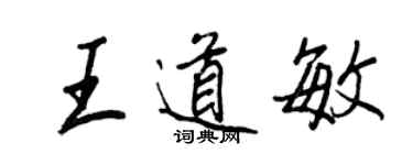 王正良王道敏行书个性签名怎么写