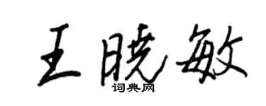 王正良王晓敏行书个性签名怎么写
