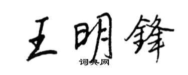 王正良王明锋行书个性签名怎么写