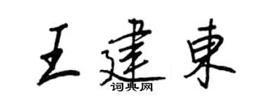 王正良王建东行书个性签名怎么写