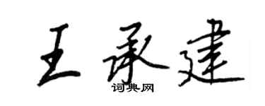 王正良王承建行书个性签名怎么写