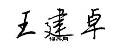 王正良王建卓行书个性签名怎么写