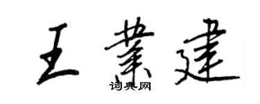 王正良王业建行书个性签名怎么写