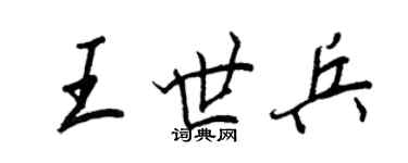 王正良王世兵行书个性签名怎么写