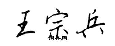 王正良王宗兵行书个性签名怎么写