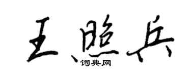 王正良王照兵行书个性签名怎么写