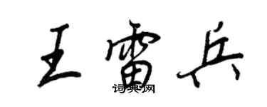王正良王雷兵行书个性签名怎么写