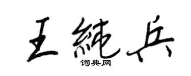王正良王纯兵行书个性签名怎么写