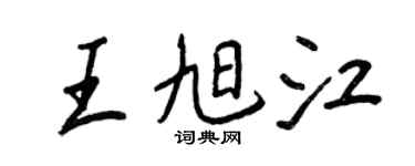 王正良王旭江行书个性签名怎么写