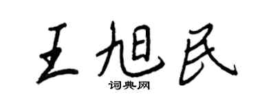 王正良王旭民行书个性签名怎么写