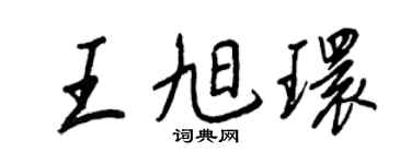 王正良王旭环行书个性签名怎么写