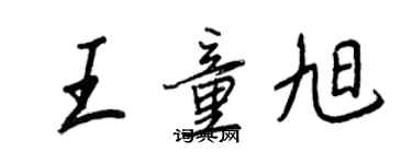 王正良王童旭行书个性签名怎么写