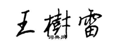王正良王树雷行书个性签名怎么写
