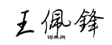 王正良王佩锋行书个性签名怎么写