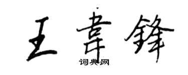 王正良王韦锋行书个性签名怎么写