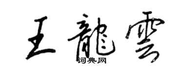 王正良王龙云行书个性签名怎么写