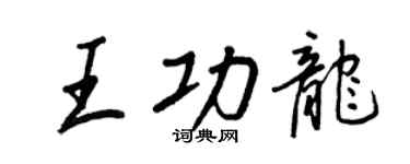 王正良王功龙行书个性签名怎么写
