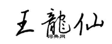 王正良王龙仙行书个性签名怎么写