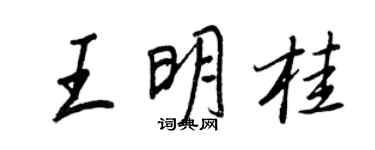 王正良王明桂行书个性签名怎么写