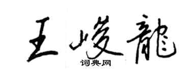 王正良王峻龙行书个性签名怎么写