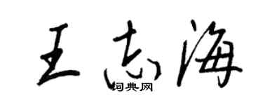 王正良王志海行书个性签名怎么写
