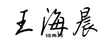 王正良王海晨行书个性签名怎么写
