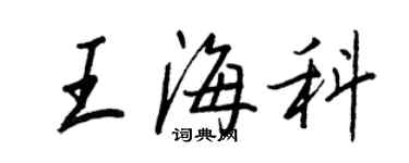 王正良王海科行书个性签名怎么写