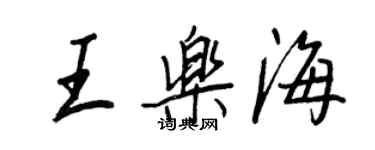 王正良王乐海行书个性签名怎么写