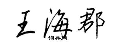 王正良王海郡行书个性签名怎么写