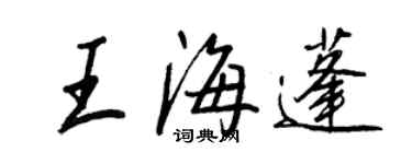 王正良王海蓬行书个性签名怎么写