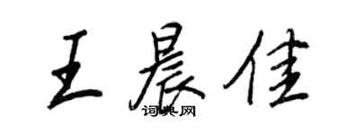 王正良王晨佳行书个性签名怎么写