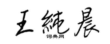 王正良王纯晨行书个性签名怎么写