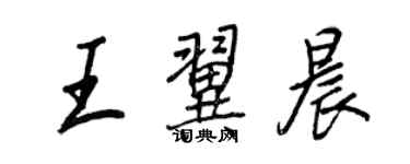 王正良王翼晨行书个性签名怎么写