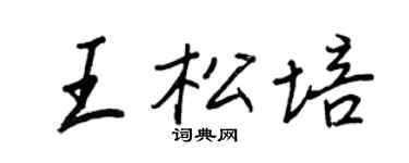 王正良王松培行书个性签名怎么写