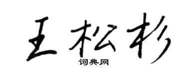 王正良王松杉行书个性签名怎么写