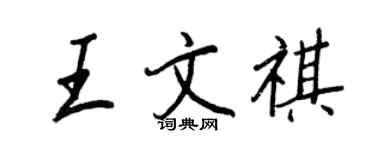 王正良王文祺行书个性签名怎么写