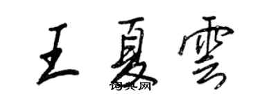 王正良王夏云行书个性签名怎么写
