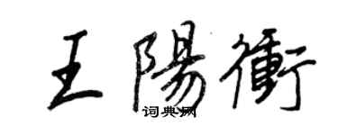 王正良王阳冲行书个性签名怎么写