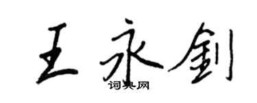 王正良王永剑行书个性签名怎么写