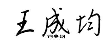 王正良王成均行书个性签名怎么写
