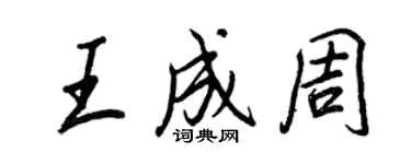 王正良王成周行书个性签名怎么写
