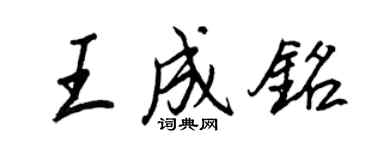 王正良王成铭行书个性签名怎么写