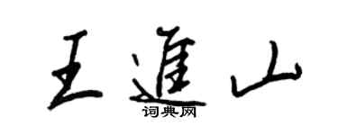王正良王进山行书个性签名怎么写