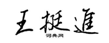 王正良王挺进行书个性签名怎么写