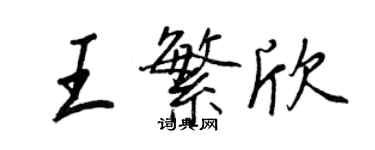 王正良王繁欣行书个性签名怎么写