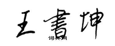 王正良王书坤行书个性签名怎么写