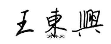 王正良王东兴行书个性签名怎么写