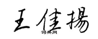 王正良王佳扬行书个性签名怎么写