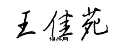 王正良王佳苑行书个性签名怎么写