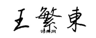 王正良王繁东行书个性签名怎么写